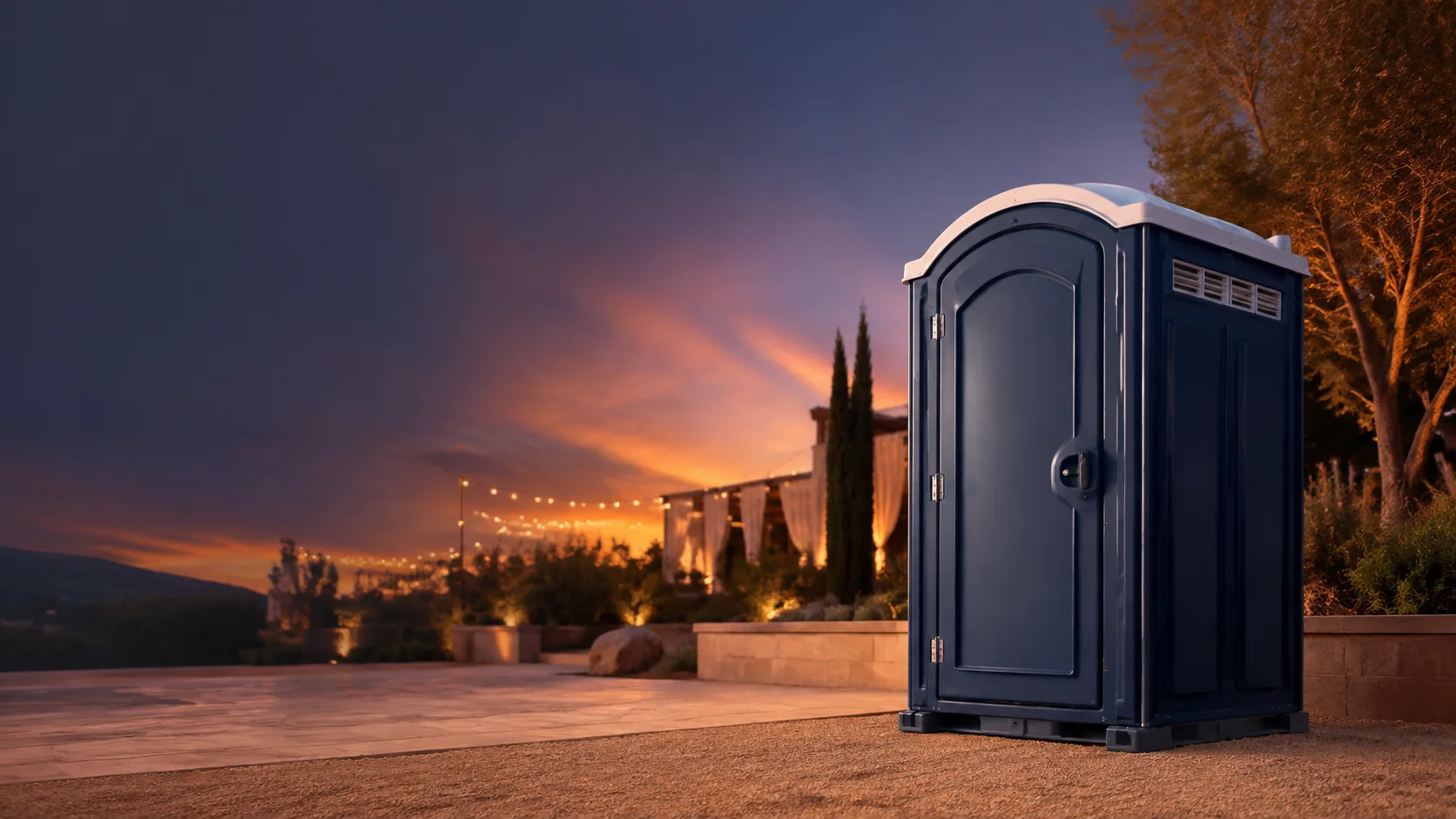 Portable restroom shown for rental planning in Frederick, MD